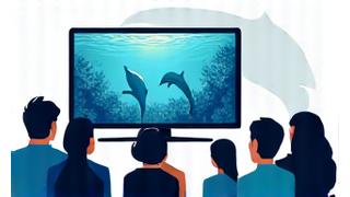 Pessoas participando de um webinar sobre conservação marinha